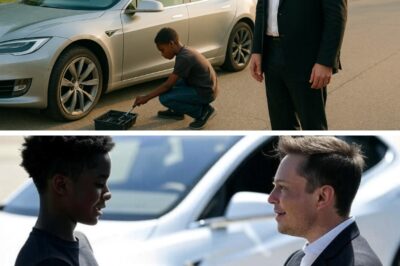 Elon probably looks for opportunities to give little jobs to others so he can reward them! He has blessings of kindness in his heart to share! Black Boy Helps Elon Musk Fix a Flat Tire—Wakes Up to a SURPRISED GIFT at His Door!😱 A simple act of kindness turned into a life-changing surprise! When this young hero helped a stranded driver, he had no idea it was Elon Musk…
